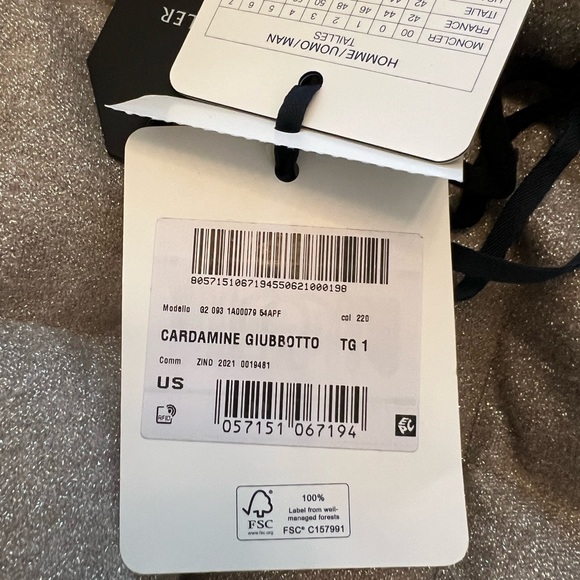 Moncler Grey Cardamine Faux Fur-trimmed Metallic Wool Down Jacket Size Small - Picture 6 of 9